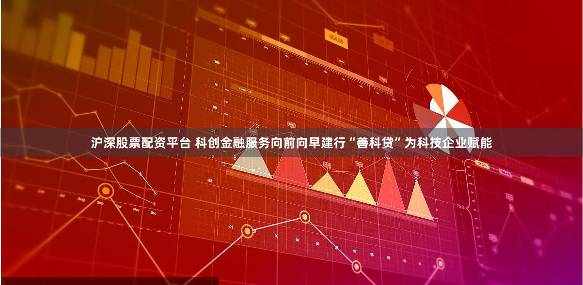 沪深股票配资平台 科创金融服务向前向早建行“善科贷”为科技企业赋能