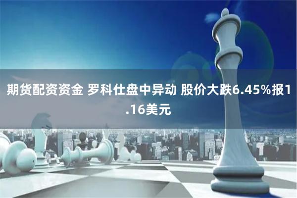 期货配资资金 罗科仕盘中异动 股价大跌6.45%报1.16美元